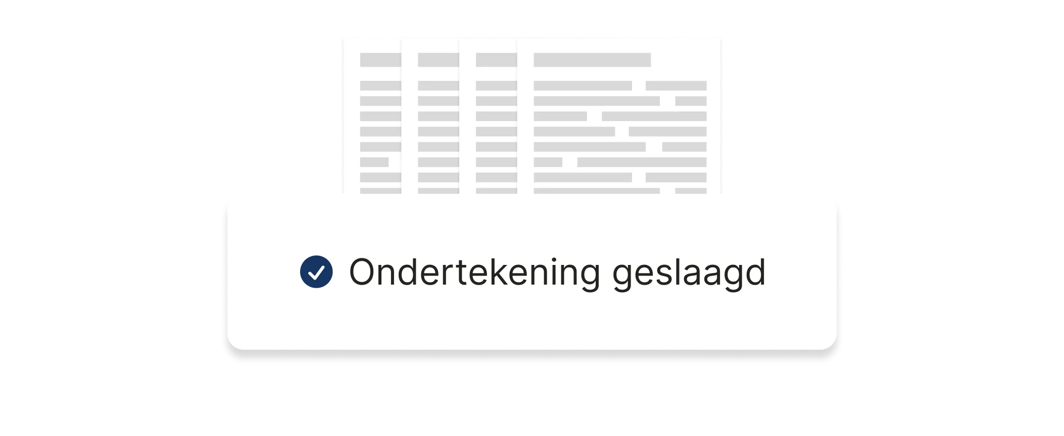 Klaar: uw verklaringen getekend inclusief beroepscertificaat