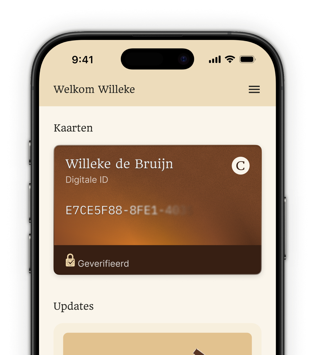 Cleverbase app on a mobile phone