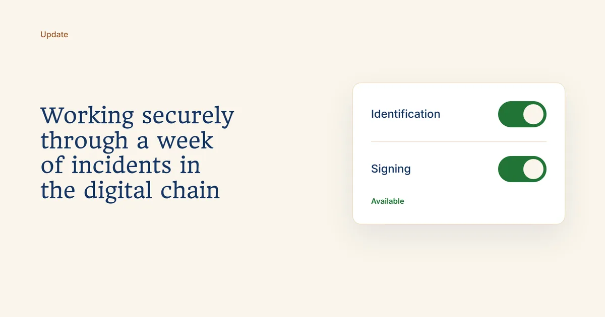 Working securely through a week of incidents in the digital chain